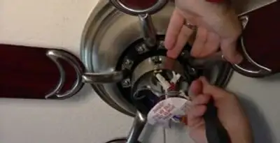 Ceiling fan installation with electrical wiring and mounting by professional electrician in Pasadena, CA