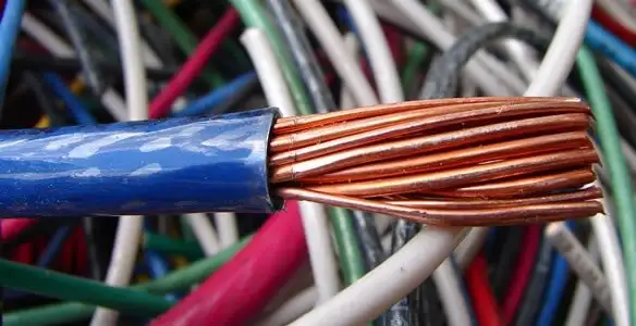 electrical wiring services showing exposed copper conductors and cable preparation in Pasadena, CA