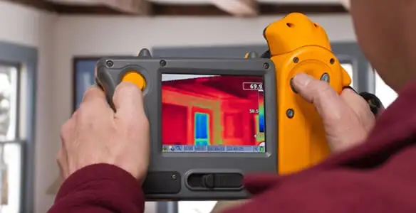 home energy audit service capturing thermal readings to analyze insulation and electrical efficiency in Pasadena, CA