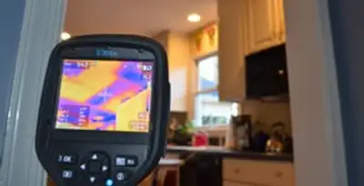 home energy audit service using thermal imaging to evaluate electrical efficiency inside a home in Pasadena, CA