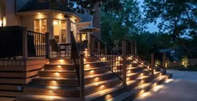 Residential electrician installing outdoor lighting for home safety in Pasadena, CA