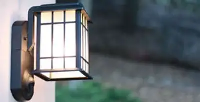 security light installation services with professionally mounted exterior wall light in Pasadena, CA
