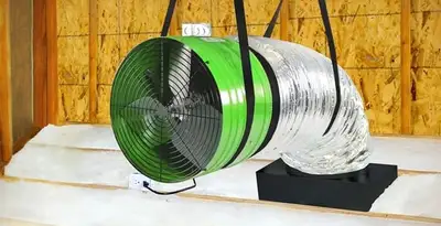 whole house fan installation services with professionally mounted ventilation fan system in Pasadena, CA